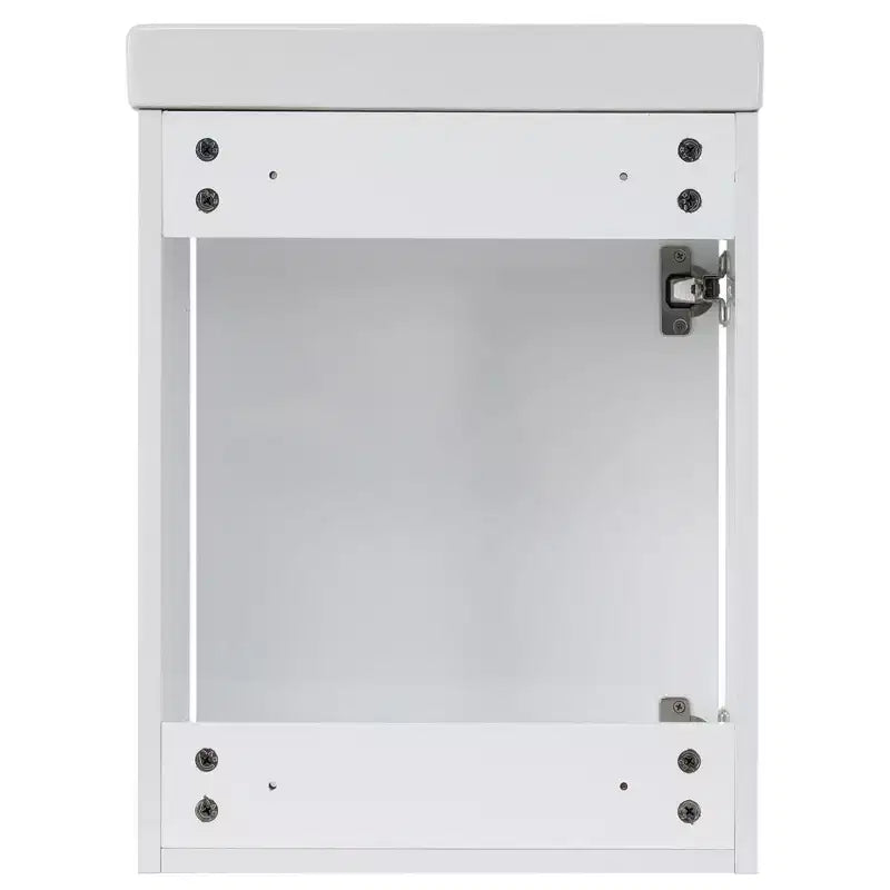 Combinación de tocador de baño de 16 con lavabo, gabinete con puertas de cierre suave, tocador flotante de pared con lavabo para baños pequeños