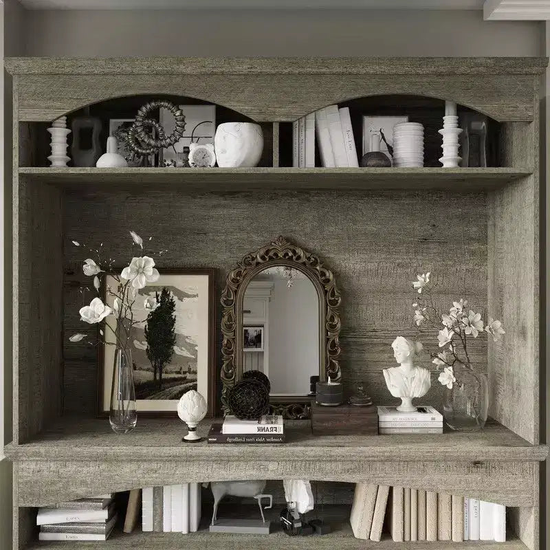 Meuble de rangement rustique multifonction, vitrine et bibliothèque, meuble de rangement pour salon, vaisselier de cuisine pour ranger la vaisselle