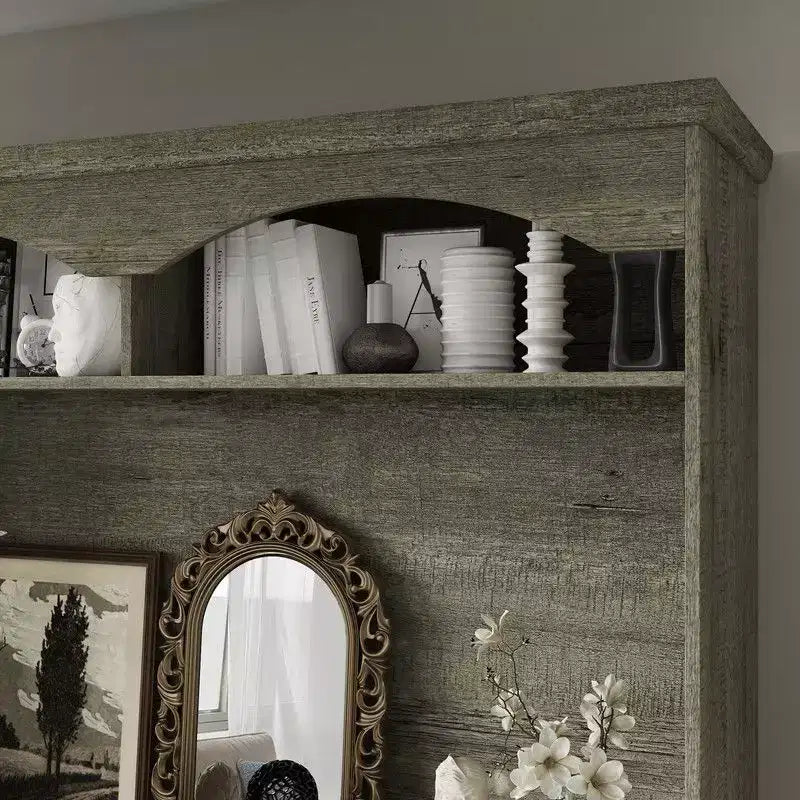 Meuble de rangement rustique multifonction, vitrine et bibliothèque, meuble de rangement pour salon, vaisselier de cuisine pour ranger la vaisselle