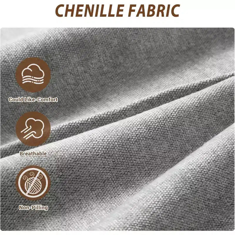 Canapé 3 places surdimensionné moderne en chenille de 83 pouces, assise profonde et confortable, canapé-lit deux places, canapé nuage douillet et lavable pour bureau à domicile ou appartement