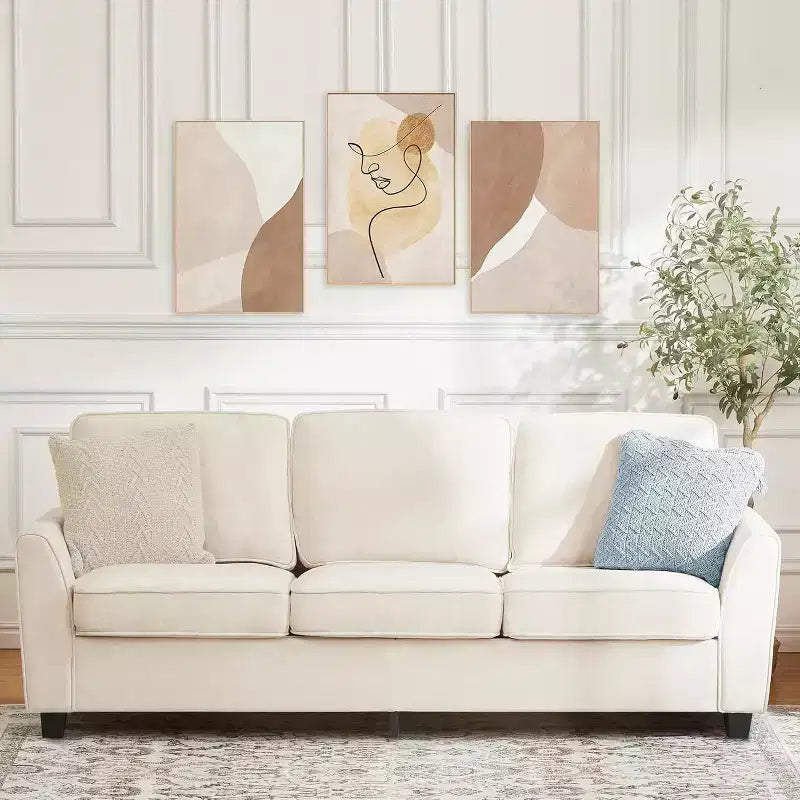 3-Sitzer-Sofa, übergroßes modernes Chenille-Sofa, 83 Zoll, bequemes Sofa mit tiefer Sitzfläche, ausziehbares Loveseat, waschbares, gemütliches Wolkensofa für Homeoffice und Wohnung