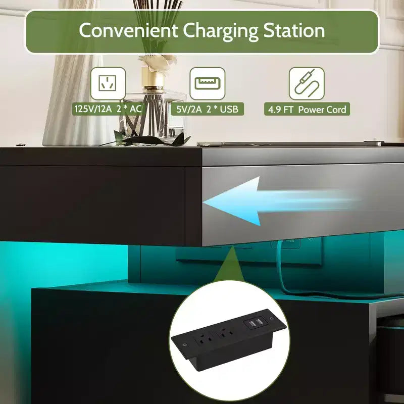Moderner Schminktisch mit 6 Schubladen und verschiebbarer Tischplatte, mit Schubladen und Organizer für Schlafzimmer, Kleiderschrank und Wohnzimmer