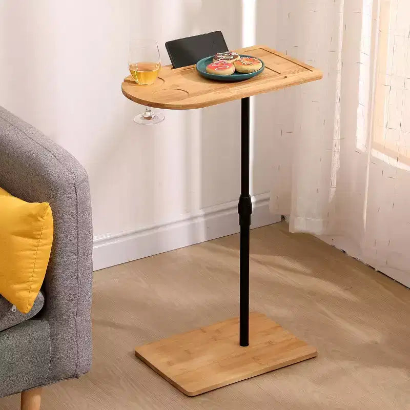 C-förmiger Sofatisch für die Couch, um 360 Grad drehbarer und höhenverstellbarer Beistelltisch fürs Bett, TV-Tabletttisch
