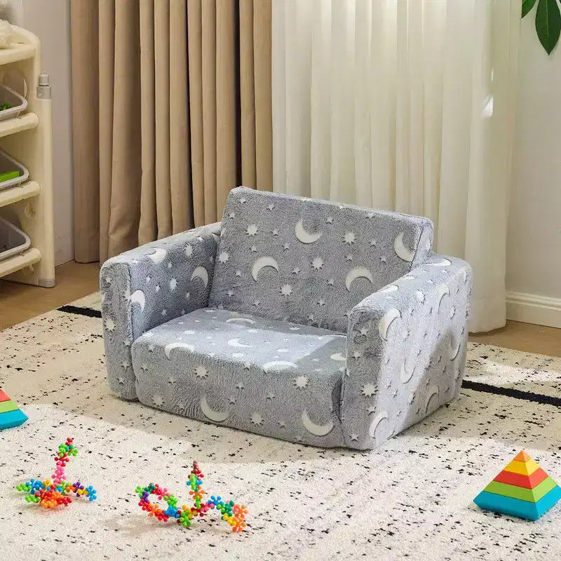 Canapé-lit pliant une place pour enfants, éponge pleine, 1 pièce, avec fonction lumineuse