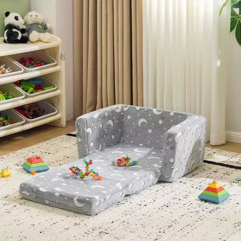 Canapé-lit pliant une place pour enfants, éponge pleine, 1 pièce, avec fonction lumineuse