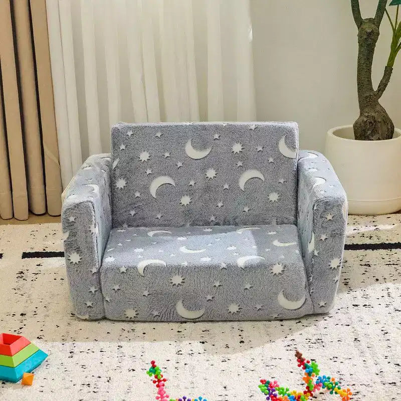 Canapé-lit pliant une place pour enfants, éponge pleine, 1 pièce, avec fonction lumineuse