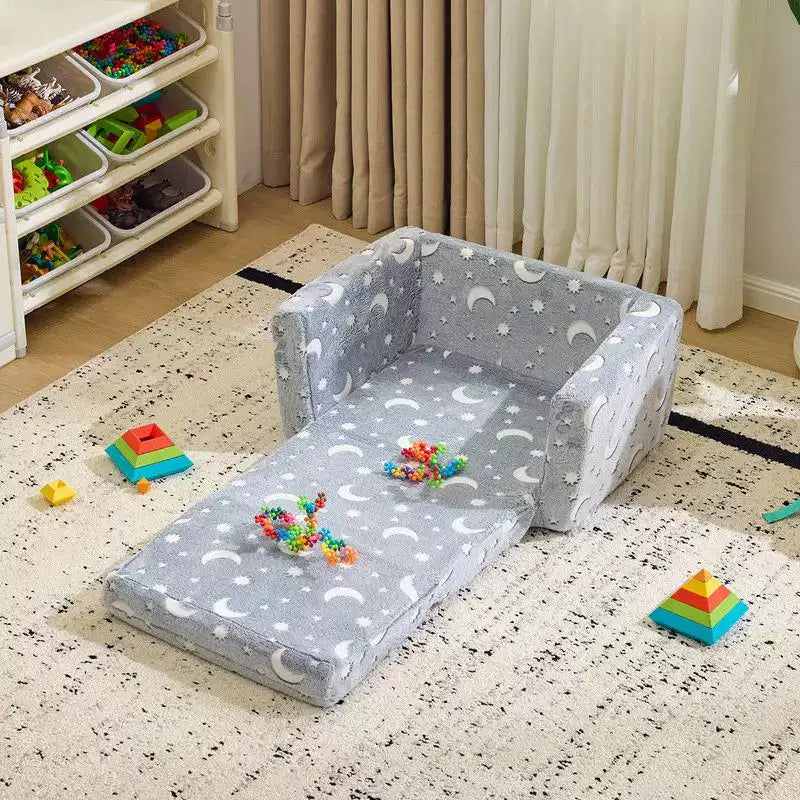 Canapé-lit pliant une place pour enfants, éponge pleine, 1 pièce, avec fonction lumineuse