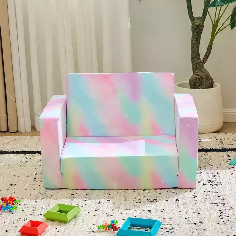 1-teiliges ausklappbares Kindersofa aus Vollschaumstoff, Einzelbett