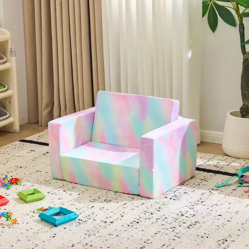 1-teiliges ausklappbares Kindersofa aus Vollschaumstoff, Einzelbett