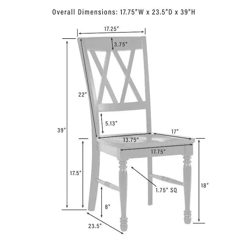 2er-Set Esszimmerstühle, Used-Look in Türkis: Gestell aus Gummibaumholz, ohne Armlehnen, belastbar bis 250 lb