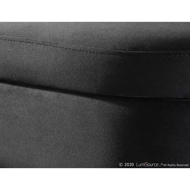 Banc de rangement contemporain rembourré de 48 pouces