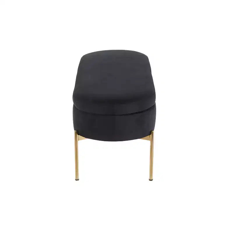 Banc de rangement contemporain rembourré de 48 pouces