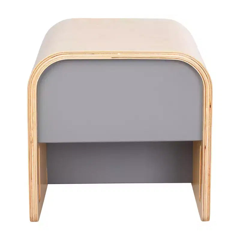 Silla cúbica multiusos de madera curvada para niños pequeños