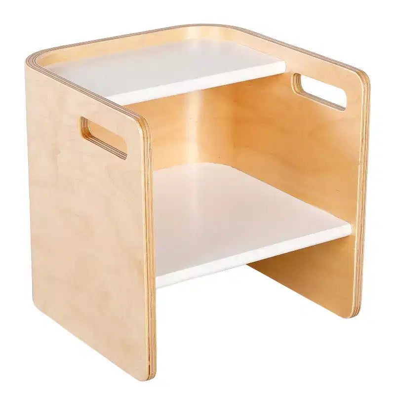 Chaise cube polyvalente en bois courbé pour tout-petit
