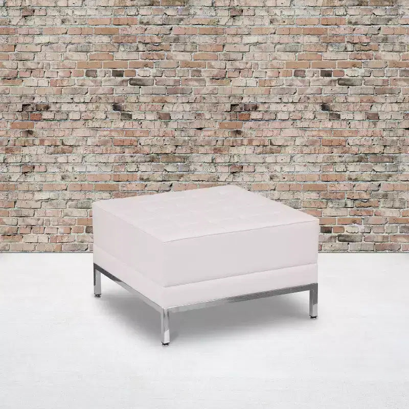 Gesteppter und geknöpfter modularer Polsterhocker