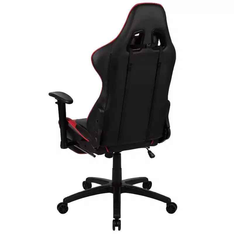 Chaise de jeu de course ergonomique pour bureau et ordinateur, avec dossier entièrement inclinable et coulisse