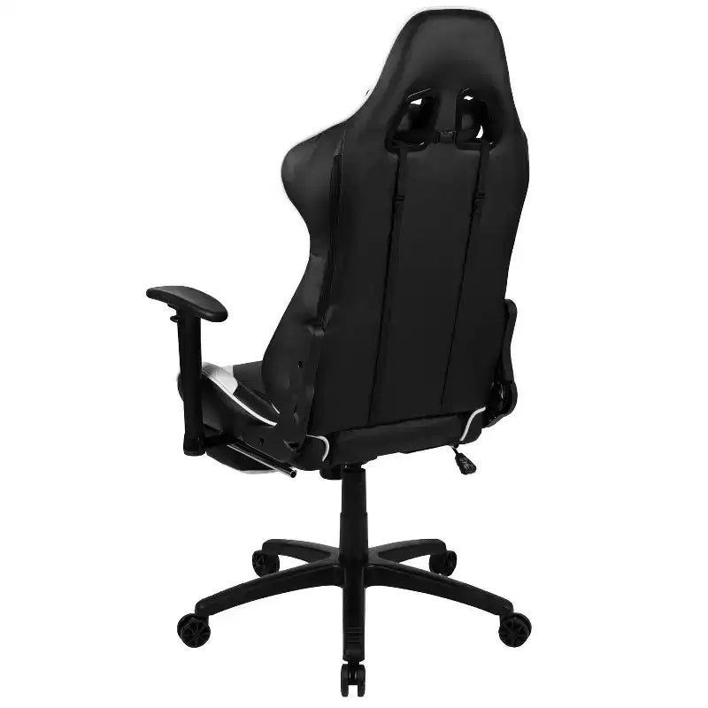 Chaise de jeu de course ergonomique pour bureau et ordinateur, avec dossier entièrement inclinable et coulisse