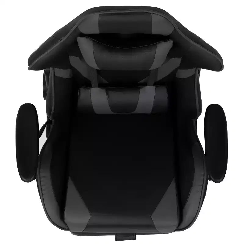 Chaise de jeu de course ergonomique pour bureau et ordinateur, avec dossier entièrement inclinable et coulisse