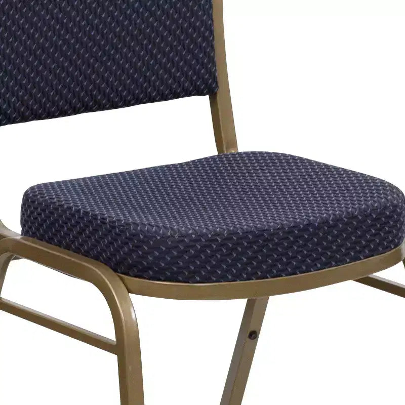 Stapelbarer Bankettstuhl der Serie Dome mit Rückenlehne