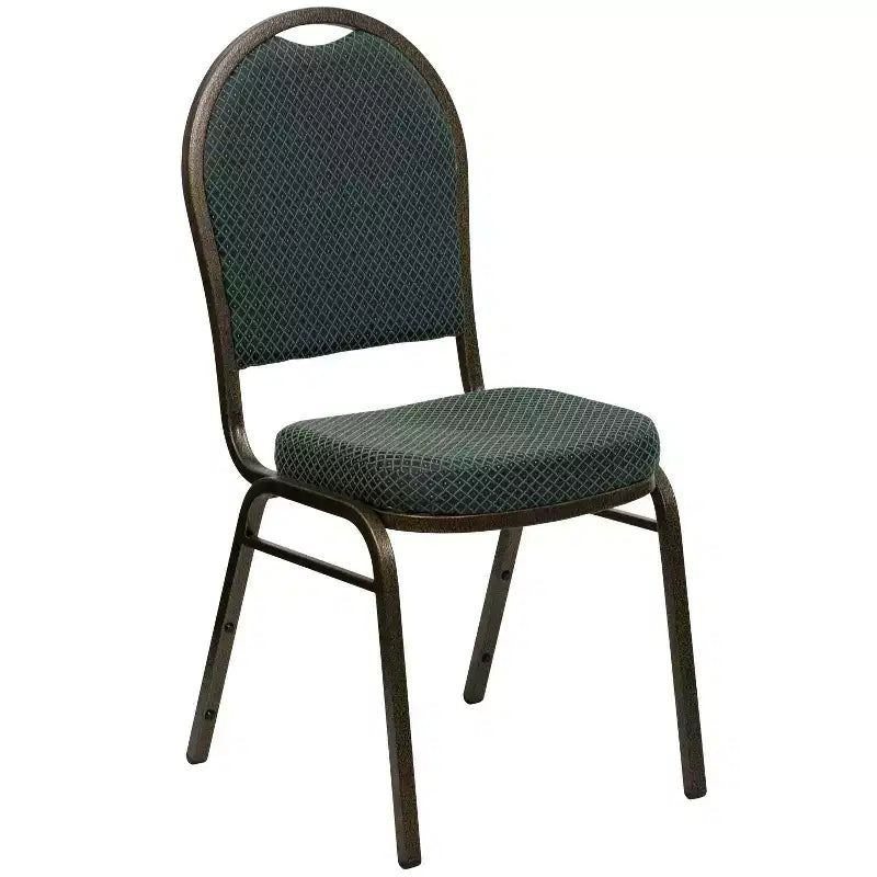 Stapelbarer Bankettstuhl der Serie Dome mit Rückenlehne